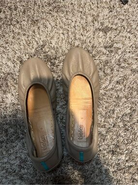 Tieks Taupe Leather Ballet Flats